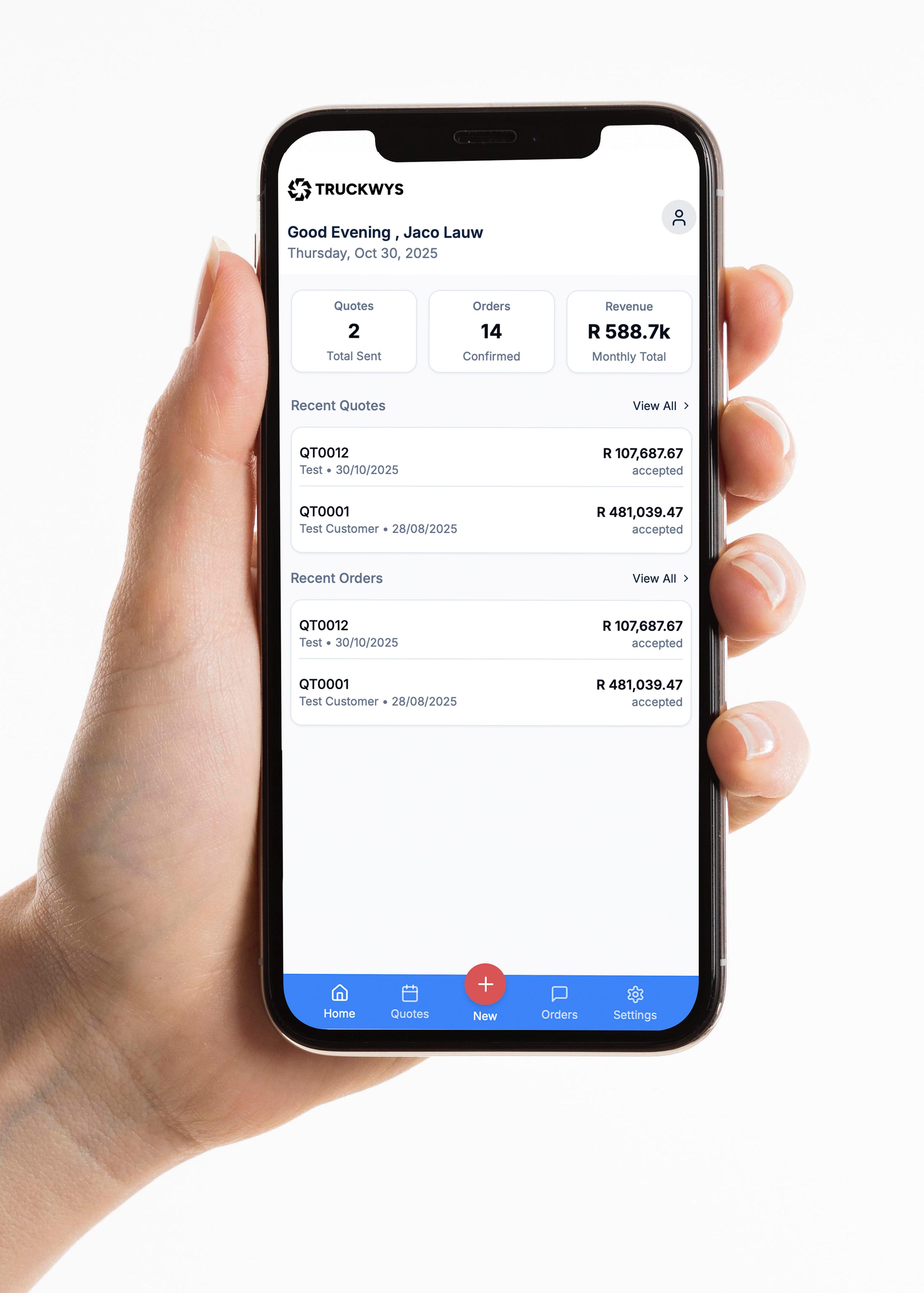 Mobile app on iPhone